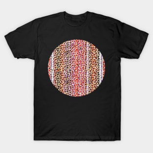 Colourful gradient unique flowers leopard stripes abstract modern 251 Pattern T-Shirt